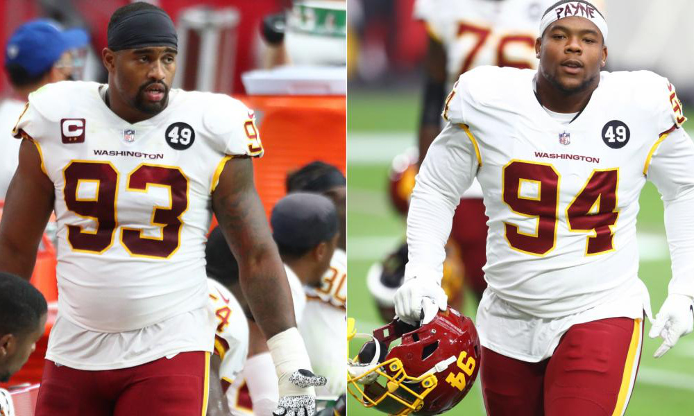 Redskins' Jonathan Allen and Da'Ron Payne make up the 'Alabama Wall'