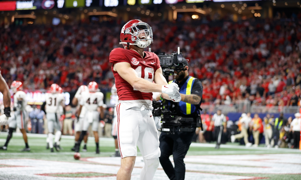 Slade Bolden (#18) for Alabama during SEC Championship Game versus Georgia