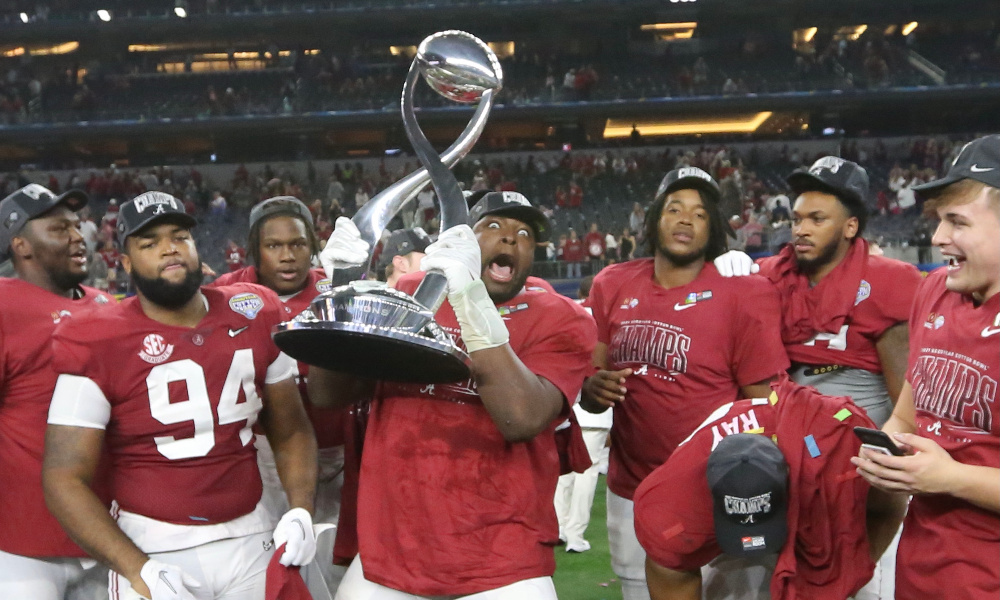 Alabama players celebrate 2021 Cotton Bowl victory over Cincinnati