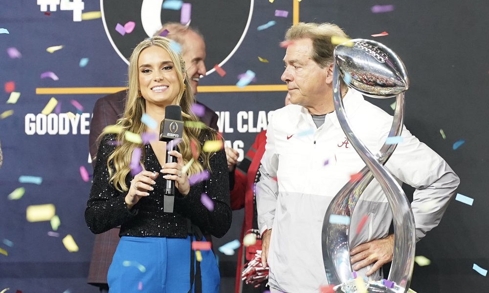 Nick Saban in an interview with ESPN after Alabama defeated Cincinnati in 2021 Cotton Bowl