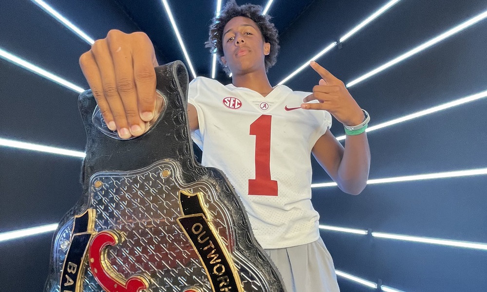 Bryson Rodgers during Alabama football visit