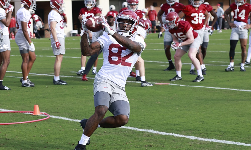 Alabama wide receiver Aaron Anderson (82) Photo by Rodger Champion