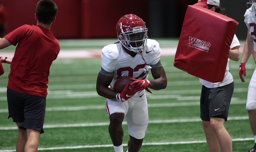 Alabama wide receiver Aaron Anderson (82) Photo by Robert Sutton