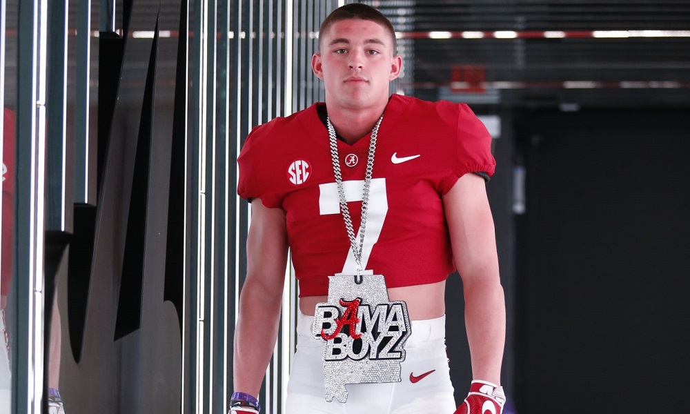 Cole Adams poses during visit to Alabama