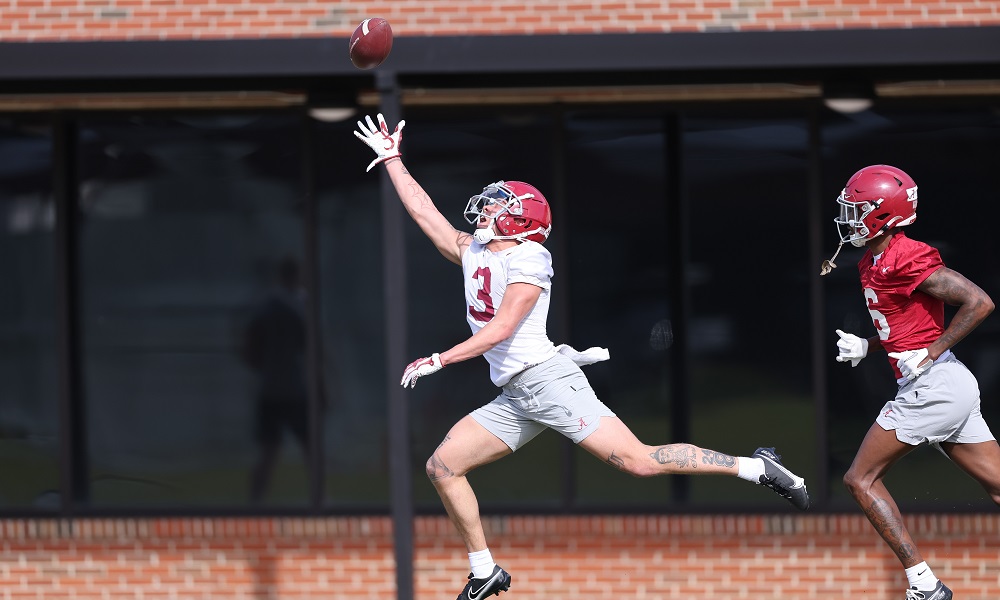 Alabama wide receiver Jermaine Burton (3) Photo by Kent Gidley