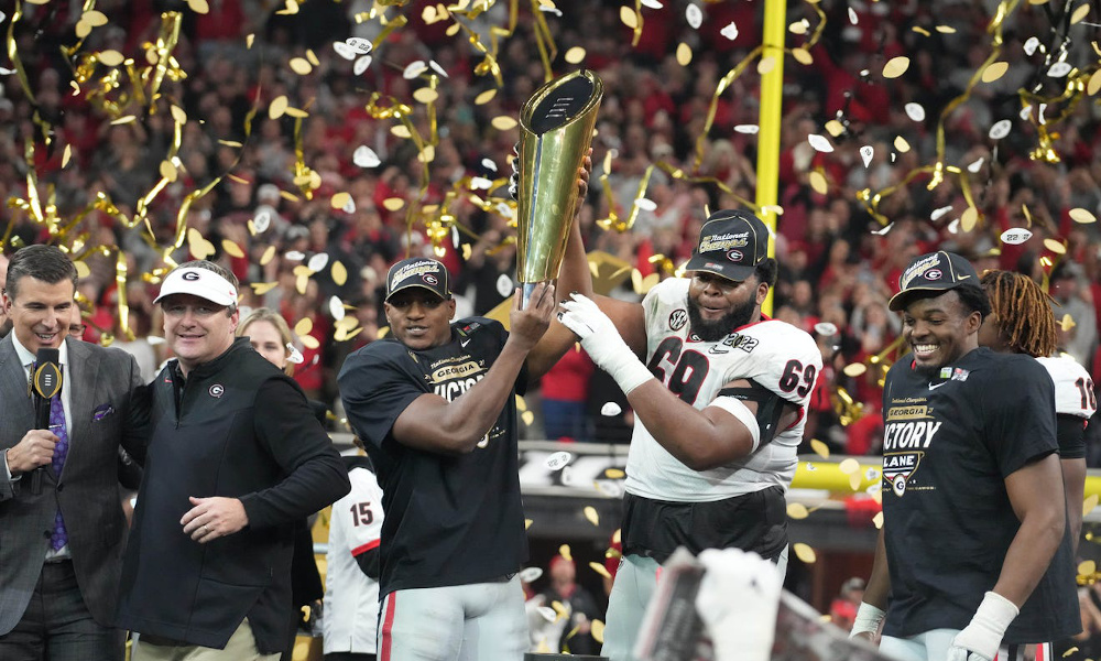 Kirby Smart and Georgia celebrate 2022 CFP National Championship victory