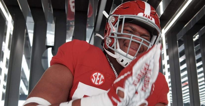 Miles McVay poses for picture during Alabama visit