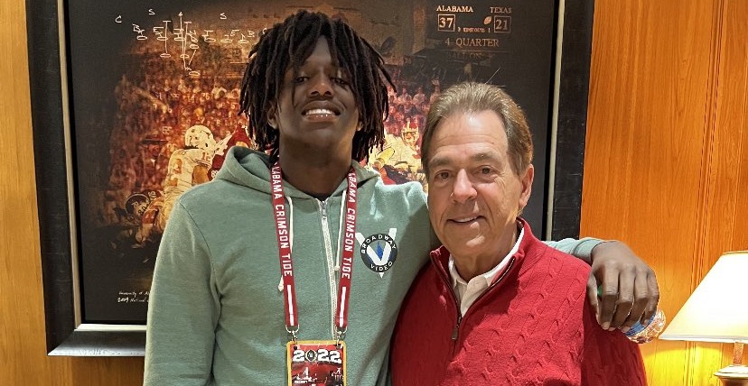 olsen patt henry with nick saban during alabama visit