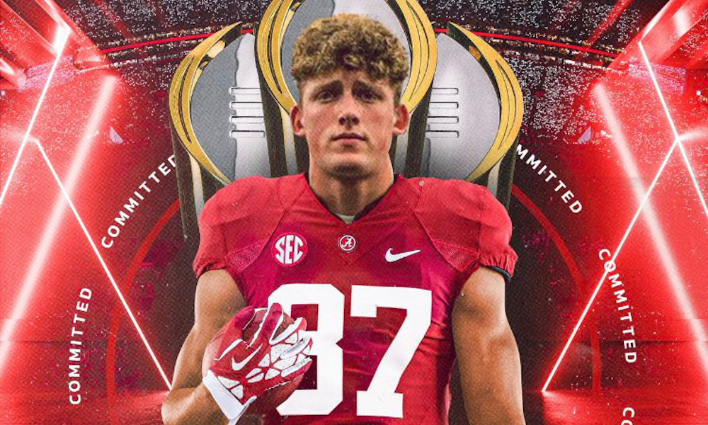 Miles Kitselman commitment graphic from Alabama football