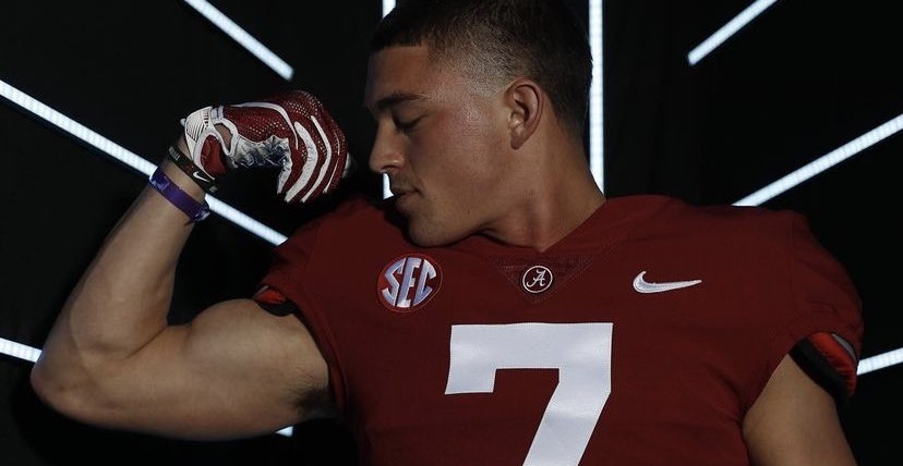 Cole Adams poses during alabama visit