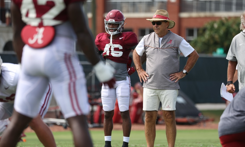 8/10/22 MFB Practice Alabama Head Coach Nick Saban Photo by Kent Gidley