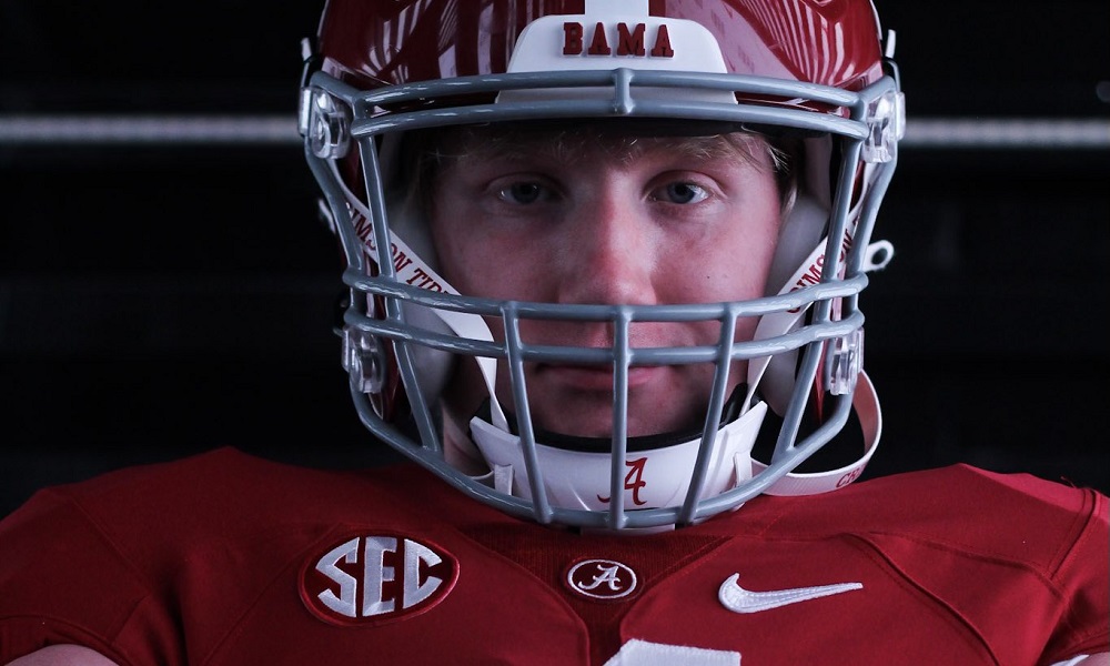 Ty Lockwood in alabama uniform during visit