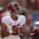 Alabama QB Bryce Young (#9) holding the ball in the pocket against Texas