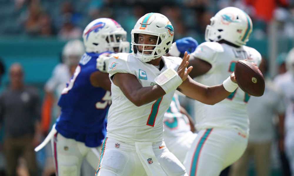 Tua Tagovailoa outlasts Josh Allen, moves Miami Dolphins to 3-0