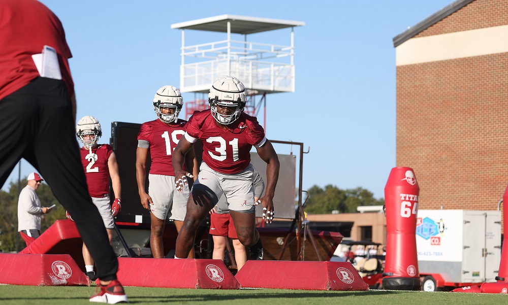 Alabama LB Will Anderson (#31) during Monday's practice for Mississippi State