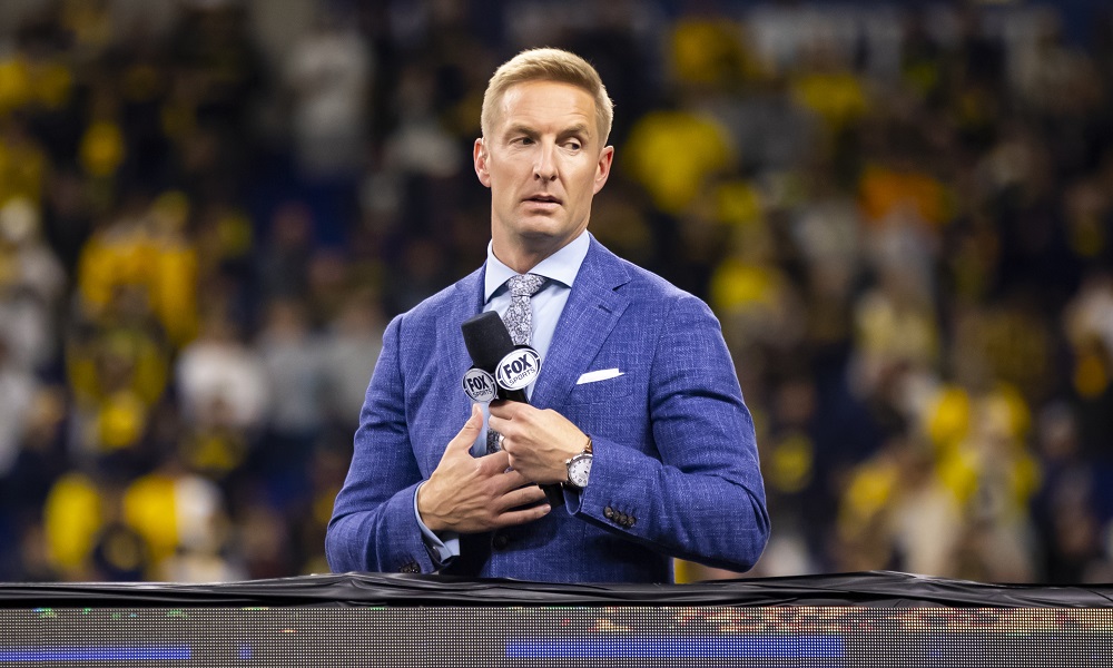 Joel Klatt during the Michigan Wolverines game against the Iowa Hawkeyes in the Big Ten Conference