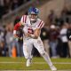 Ole Miss QB Jaxson Dart (#2) runs with the ball during 2022 matchup against Texas A&M