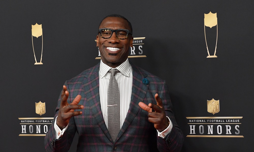 Feb 2, 2019; Atlanta, GA, USA; Shannon Sharpe during red carpet arrivals for the NFL Honors show at the Fox Theatre. Mandatory Credit: Dale Zanine-USA TODAY Sports