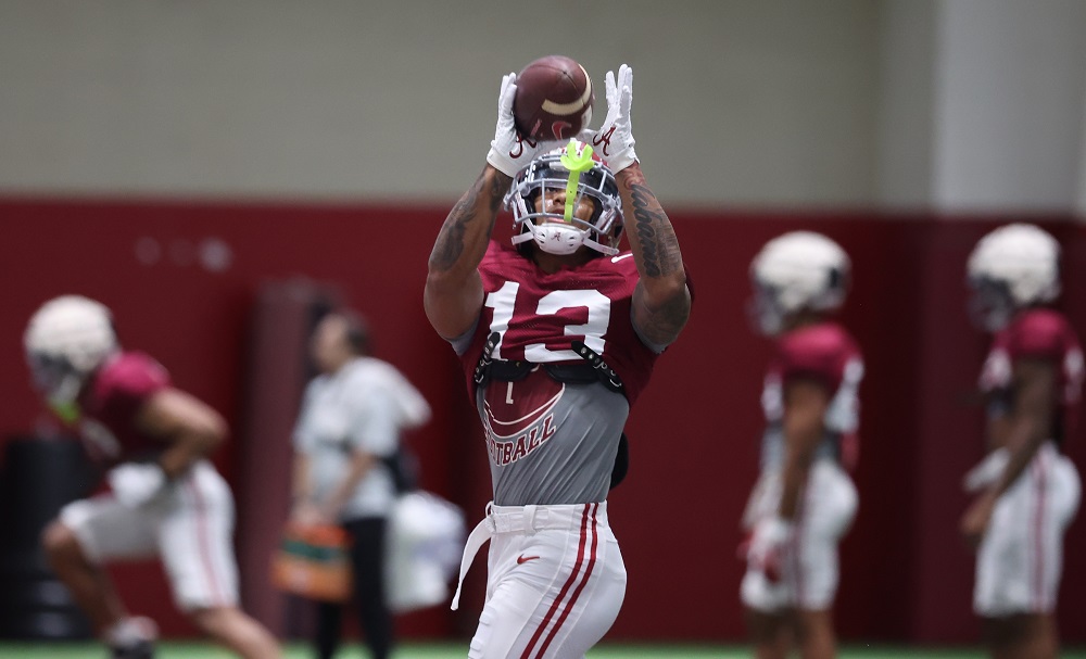 12/20/22 MFB Bowl Practice Alabama defensive back Malachi Moore (13) in action Photo by Kent Gidley