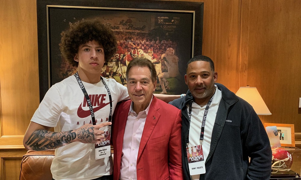 Jadon Perlotte witH Nick Saban