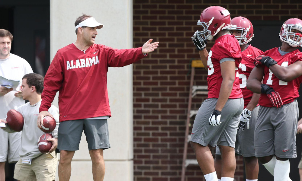 Kevin Steele during his time as a linebackers coach and defensive assistant for Alabama.