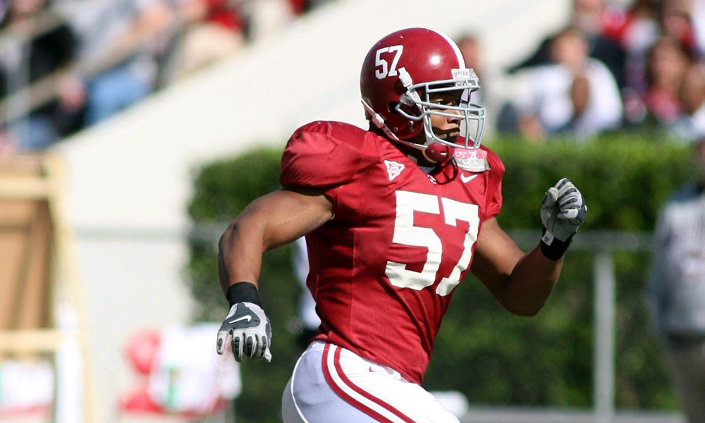 Alabama LB Darren Mustin during the 2007 season for the Crimson Tide.