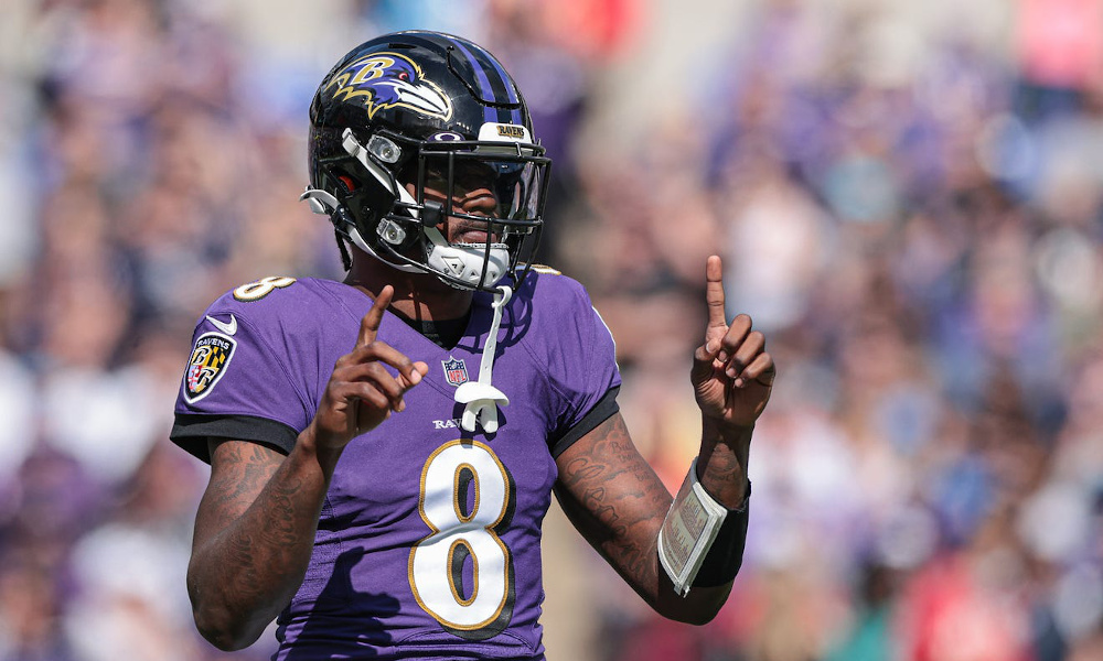 Ravens QB Lamar Jackson during his time with the team.