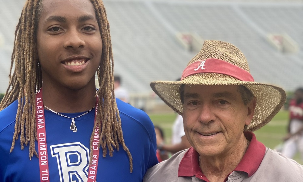 Kameron Keenan and Nick Saban