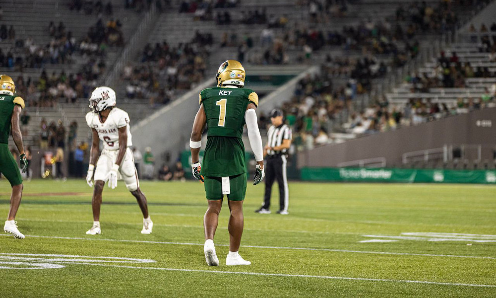 UAB safety Jaylen Key (#1) during the 2022 season for the Blazers.