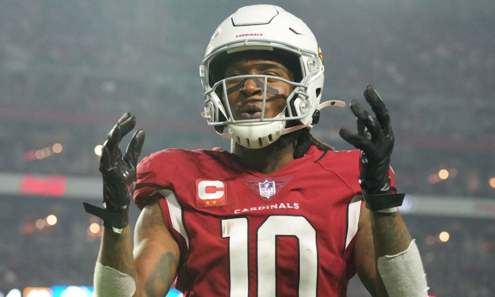 DeAndre Hopkins (#10) during his time with the Arizona Cardinals as a wide receiver.