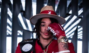 Jameer Grimsley in Alabama hat
