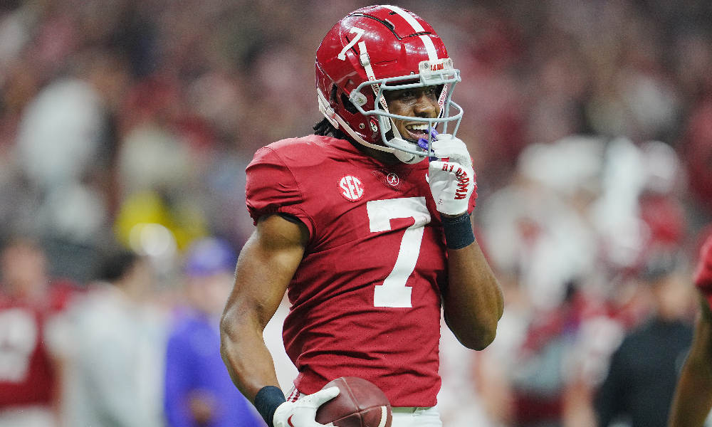 Ja'Corey Brooks catches a pass in the Sugar Bowl against Kansas State