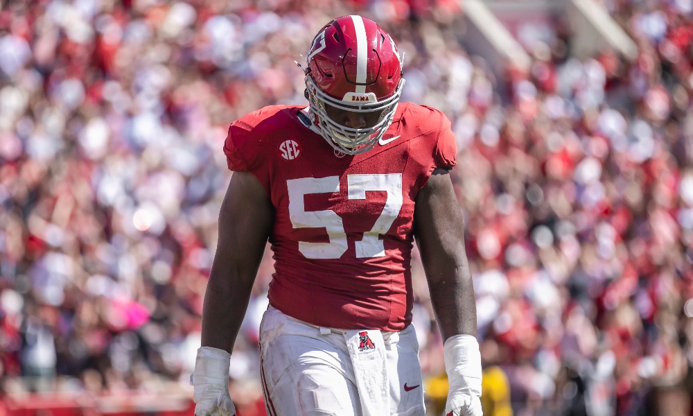 Alabama OL Elijah Pritchett inside Bryant-Denny Stadium