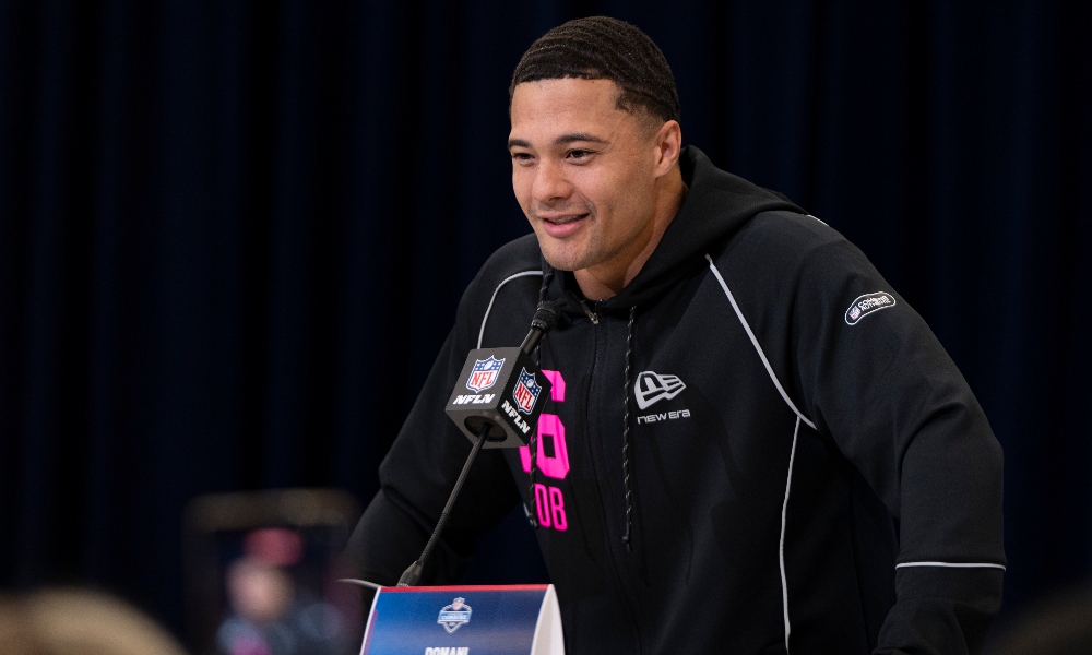 Alabama defensive back Domani Jackson at the NFL Combine